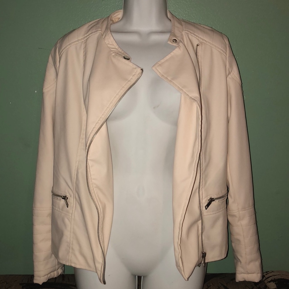 Leather Creamed Jacket